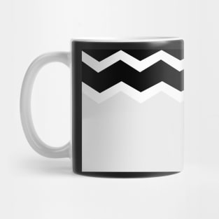 Abstract zigzag - gray, black and white. Mug